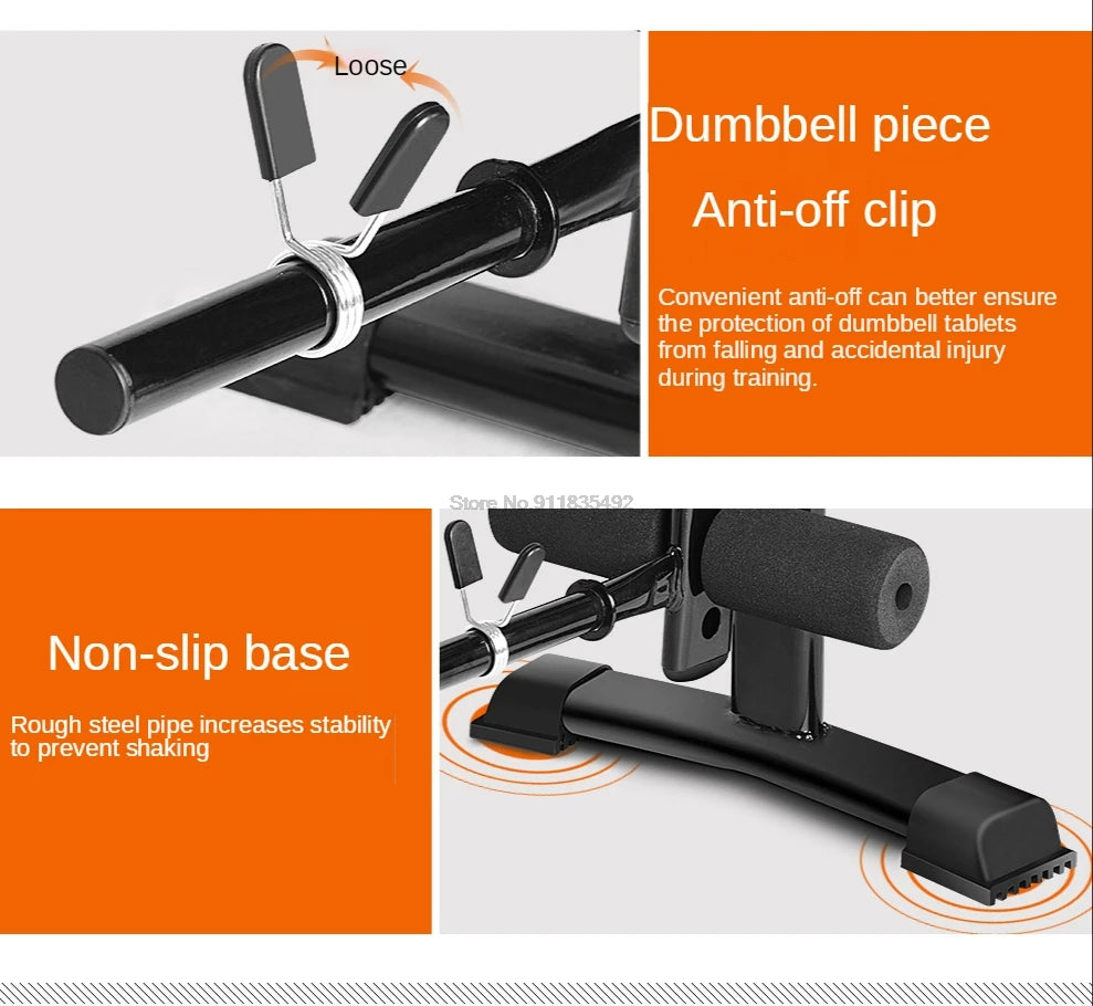Multifunctional Dumbbell Training Fitness Equipment, Weight Bench Press, Squat Rack, Barbell Bench Press