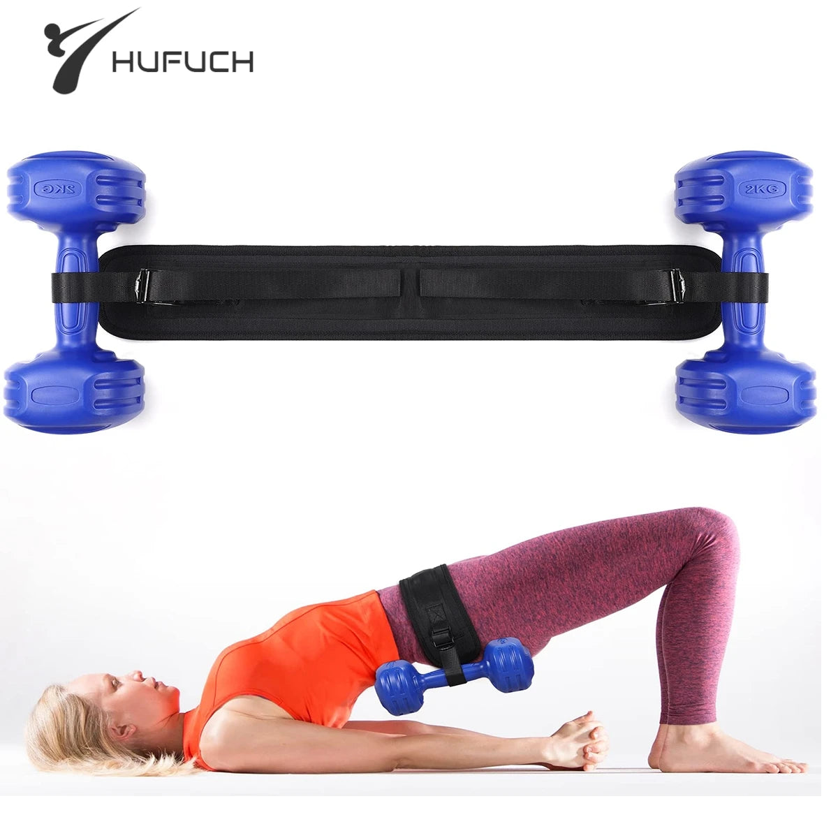 Hip Thrust Belt For Dumbbells And Kettlebells, Hip Thrust Pad Hip Trainer Booty Belt For Glutes, Bridges, Lunges