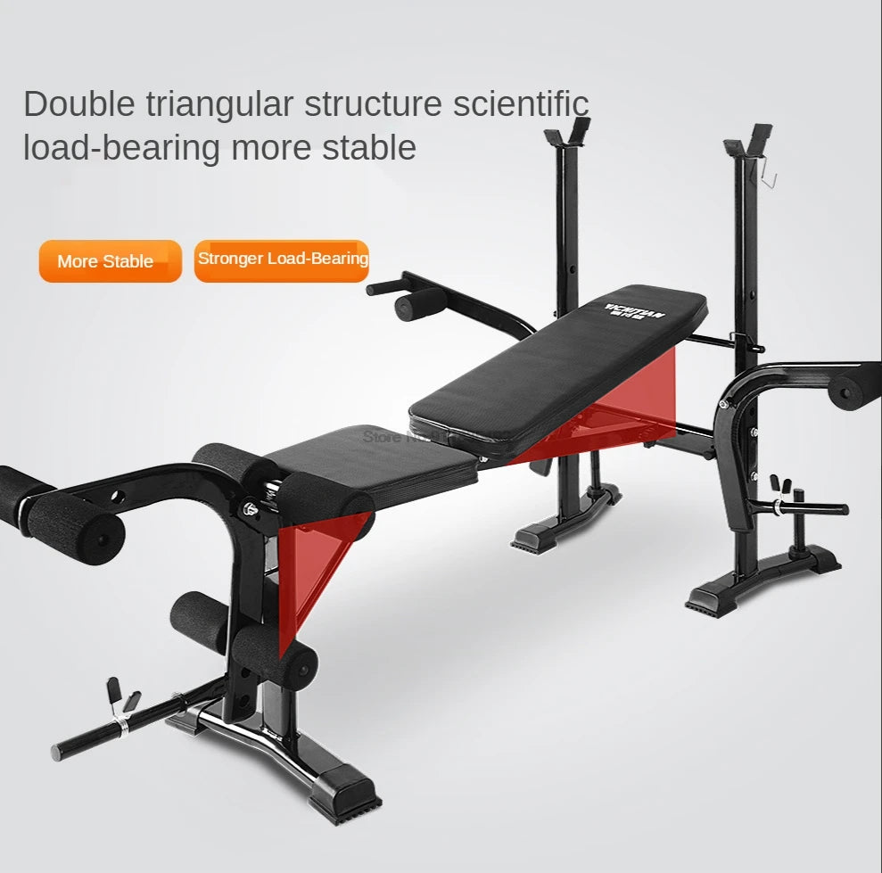 Multifunctional Dumbbell Training Fitness Equipment, Weight Bench Press, Squat Rack, Barbell Bench Press