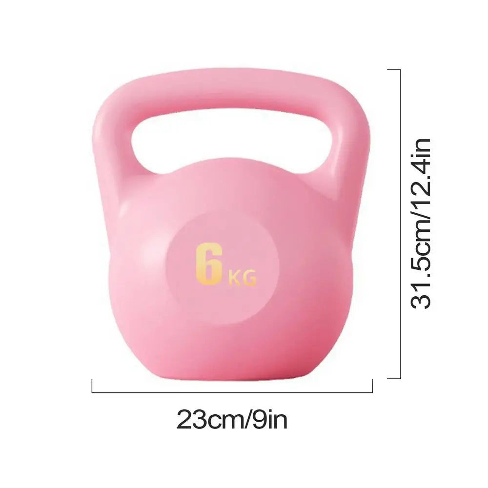 Women Lifting Kettle 2-6kg Dumbbell Carrying Kettlebells Deep Squat Strength Training Fitness Home Exercise Soft Kettlebells