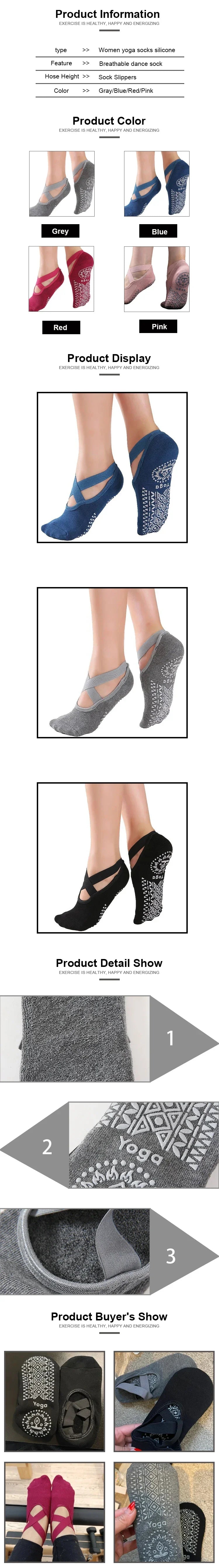 Women Men Yoga Socks Anti Slip Bandage Sports Ladies Girls Ballet Socks Dance Sock Slippers Yoga Socks Non Slip Acupressure Mat