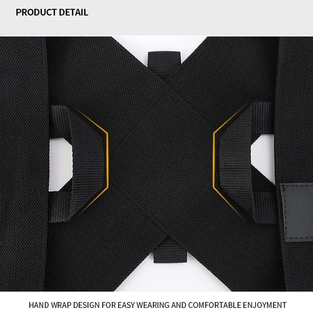 Adjustable Fitness Heavy Shoulder Strap Bench Press Shoulder Training Belt Push Chest Straight Back Correction Belt Open Shoulde