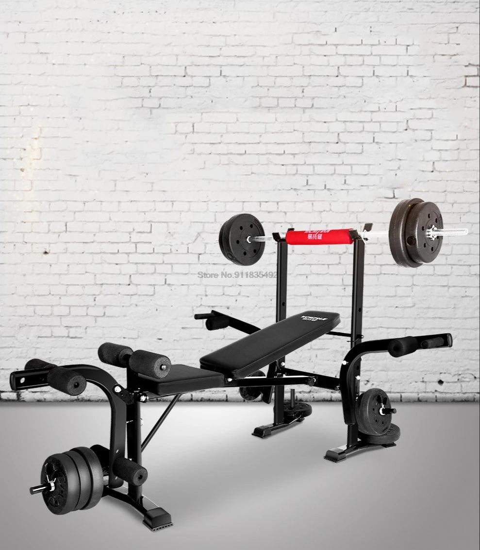 Multifunctional Dumbbell Training Fitness Equipment, Weight Bench Press, Squat Rack, Barbell Bench Press