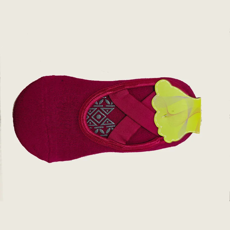 Women Men Yoga Socks Anti Slip Bandage Sports Ladies Girls Ballet Socks Dance Sock Slippers Yoga Socks Non Slip Acupressure Mat