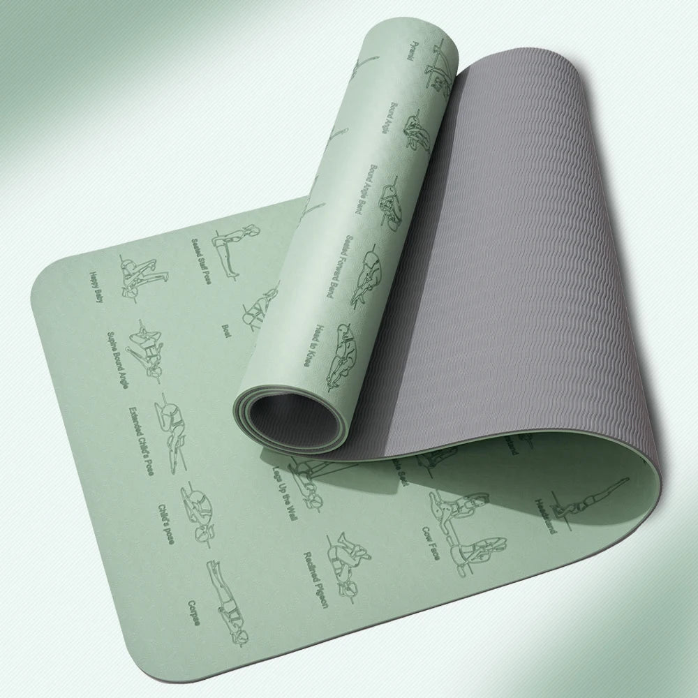 TPE Yoga Mat 183cm*57cm Eco-friendly Non-Slip Sports Fitness Mat For Exercise Yoga And Pilates Gymnastics Mat Fitness Equipment