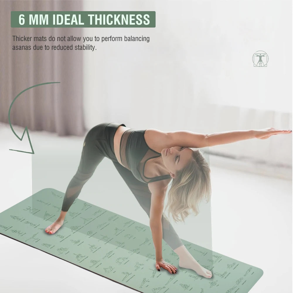 TPE Yoga Mat 183cm*57cm Eco-friendly Non-Slip Sports Fitness Mat For Exercise Yoga And Pilates Gymnastics Mat Fitness Equipment