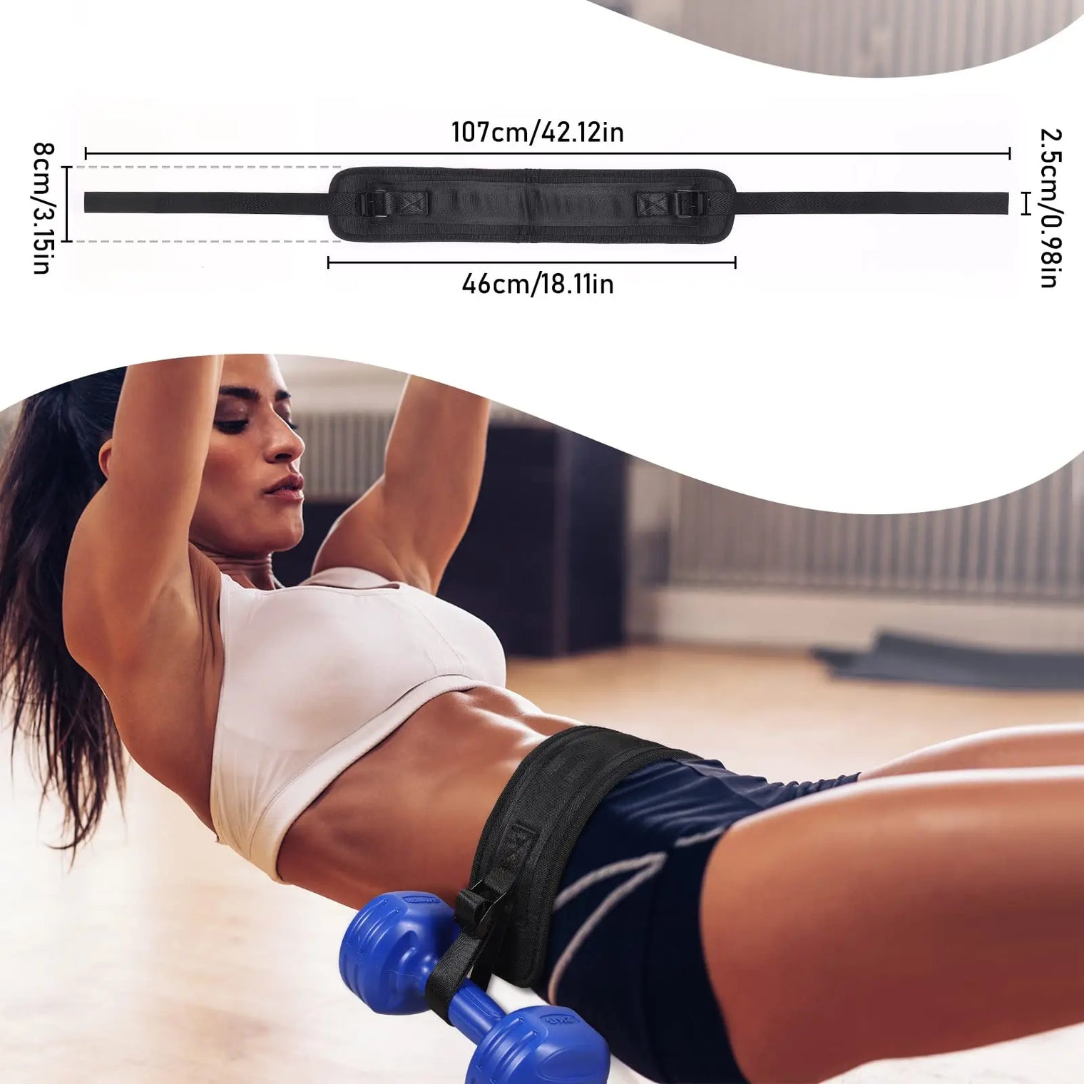 Hip Thrust Belt For Dumbbells And Kettlebells, Hip Thrust Pad Hip Trainer Booty Belt For Glutes, Bridges, Lunges
