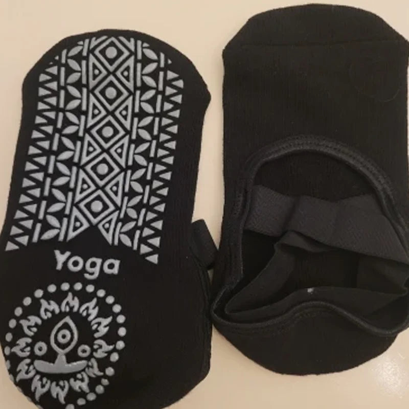 Women Men Yoga Socks Anti Slip Bandage Sports Ladies Girls Ballet Socks Dance Sock Slippers Yoga Socks Non Slip Acupressure Mat