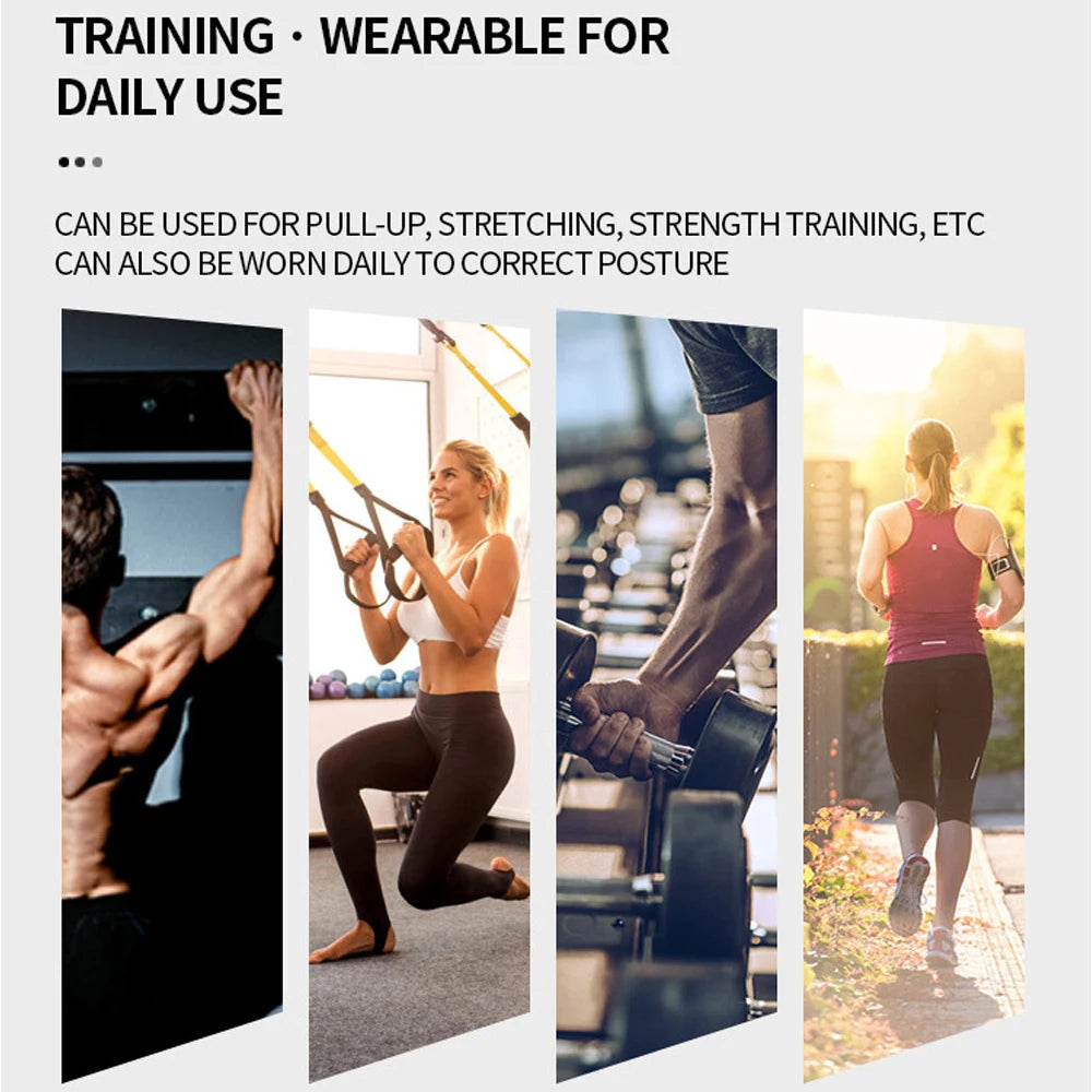 Adjustable Fitness Heavy Shoulder Strap Bench Press Shoulder Training Belt Push Chest Straight Back Correction Belt Open Shoulde
