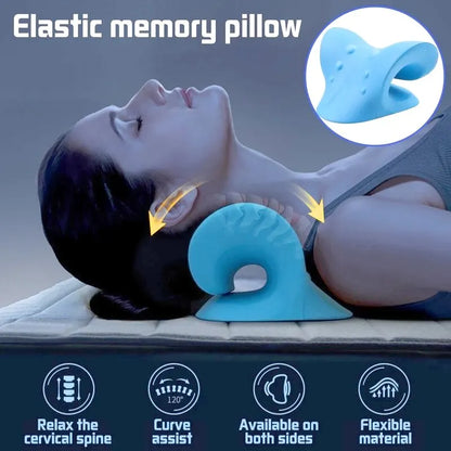 Neck Shoulder Stretcher Relaxer Cervical Chiropractic Traction Device Pillow