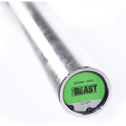 Barbell The Beast (New Version) - Black/Chrome, No Center Knurl