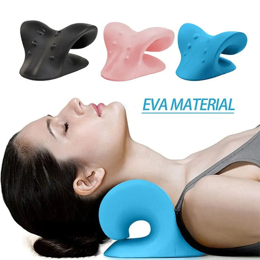 Neck Shoulder Stretcher Relaxer Cervical Chiropractic Traction Device Pillow