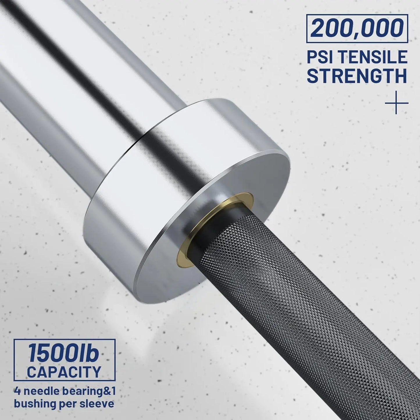 7ft Olympic Barbell Bar 45LB Load 1500-lbs Capacity Available